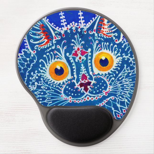 Blue Gothic Cat Gel Mouse Pad (Front)