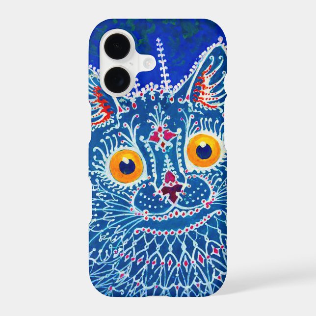 Blue Gothic Cat Iphone Case (Back)