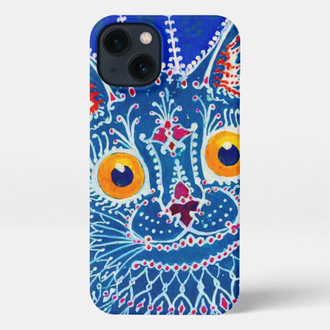Blue Gothic Cat iPhone Case (Back)