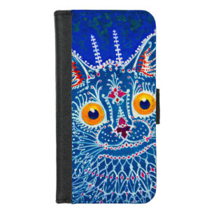Blue Gothic Cat iPhone 8/7 Wallet Case