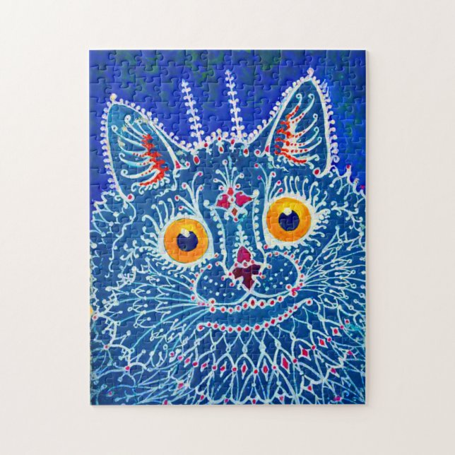 Blue Gothic Cat Jigsaw Puzzle (Vertical)