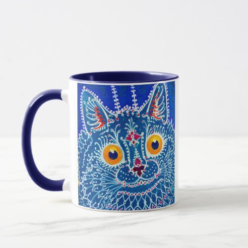 Blue Gothic Cat Mug