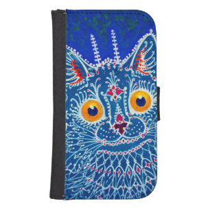 Blue Gothic Cat Galaxy S4 Wallet Case