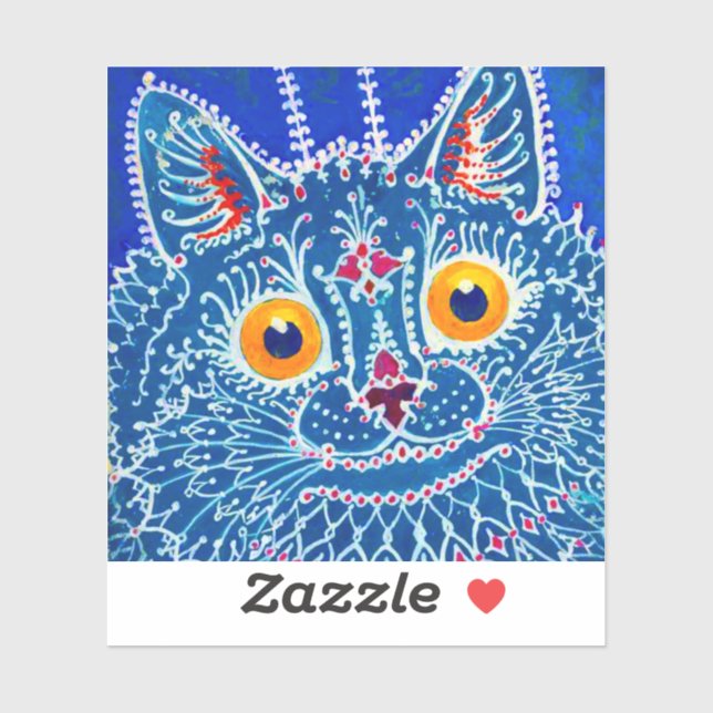 Blue Gothic Cat Sticker (Sheet)