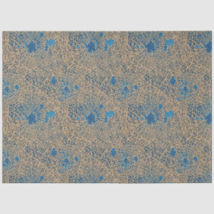 Blue Gothic Watercolor Hearts in web ephemera  Tissue Paper