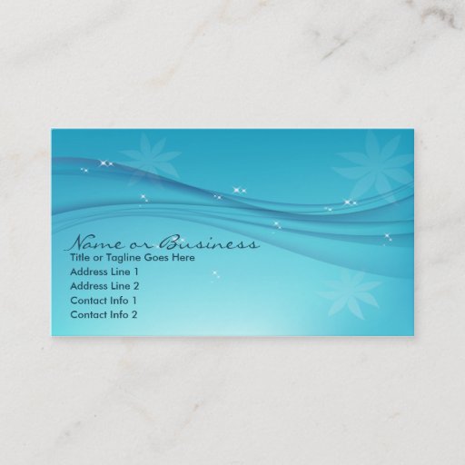 Customizable blue grace business cards