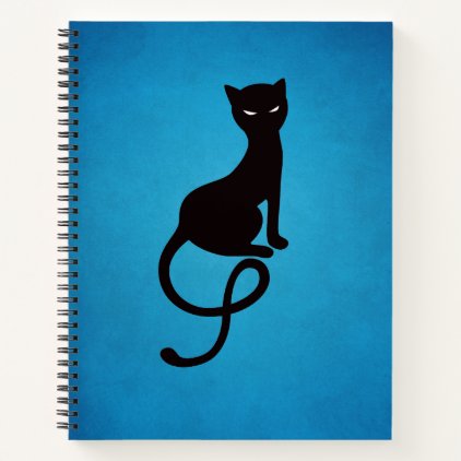 Blue Gracious Evil Black Cat Notebook