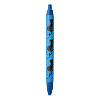 Blue Gracious Evil Black Cat Pen