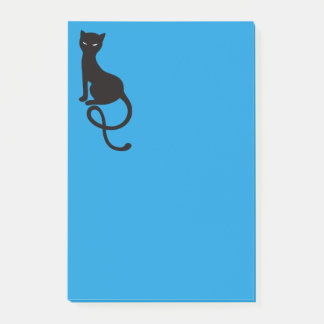 Blue Gracious Evil Black Cat Post-it Notes