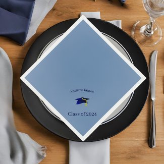 blue grad cap - class of 2024