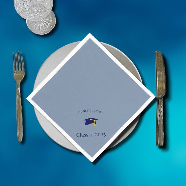 blue grad cap - class of 2025 napkins (Creator Uploaded)