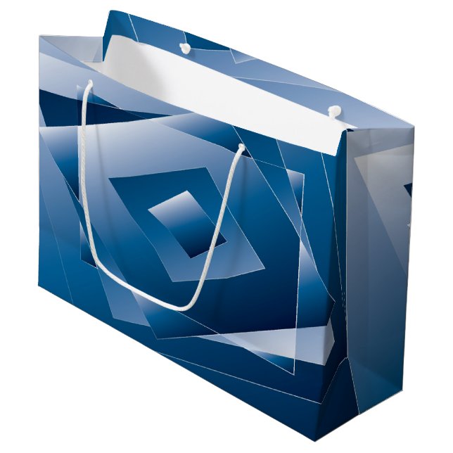 blue gradient 1 large gift bag (Front Angled)
