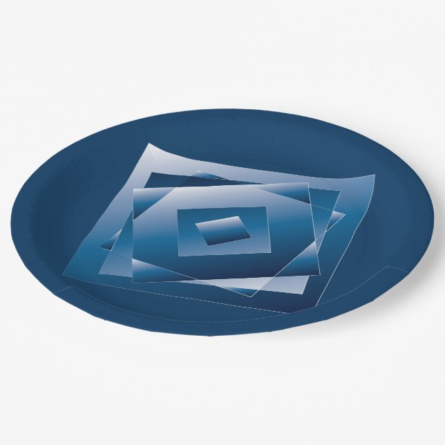 blue gradient 1 paper plates (Angled)