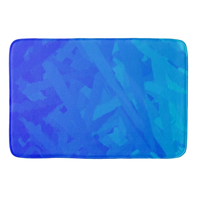 Blue Gradient Abstract  Bath Mat (Front)