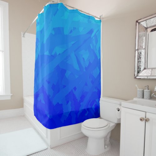 Blue Gradient Abstract  Shower Curtain