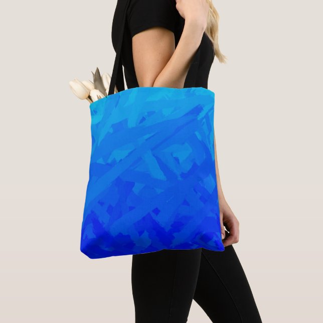Blue Gradient Abstract  Tote Bag (Close Up)