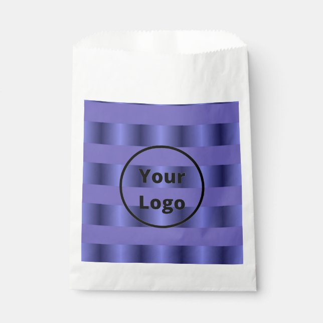 Blue gradient business pattern favor bag (Front)