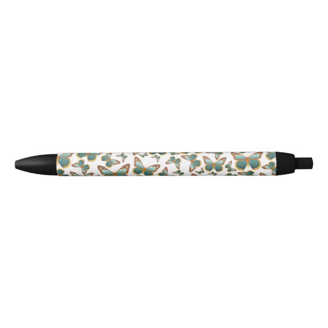 Blue Gradient Butterfly Pattern Pen (Front)