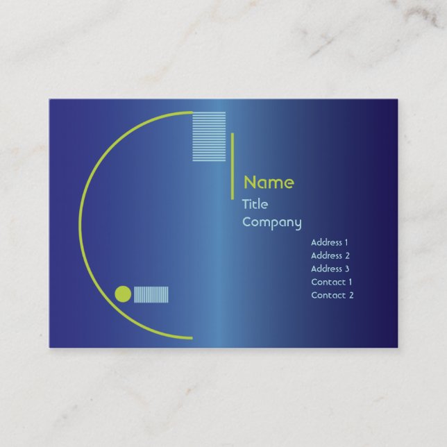 Blue Gradient - Chubby Business Card (Front)