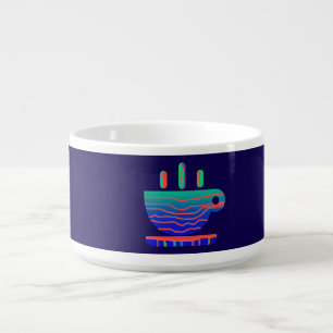 Blue Gradient Coffee Break Cereal Soup  Bowl