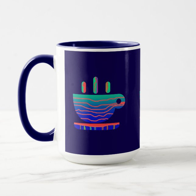 Blue Gradient Coffee Break  Mug (Left)
