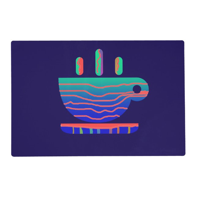 Blue Gradient  Coffee Break  Placemat (Front)