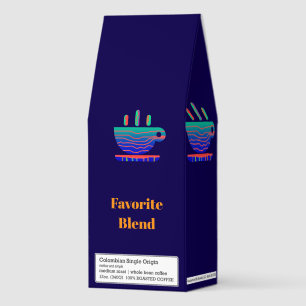 Blue Gradient  Coffee Break Roast Coffee Favor