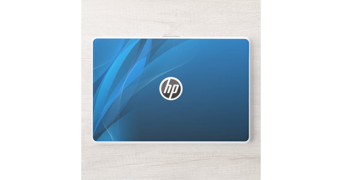 Blue Gradient Color HP Laptop Skin | Zazzle