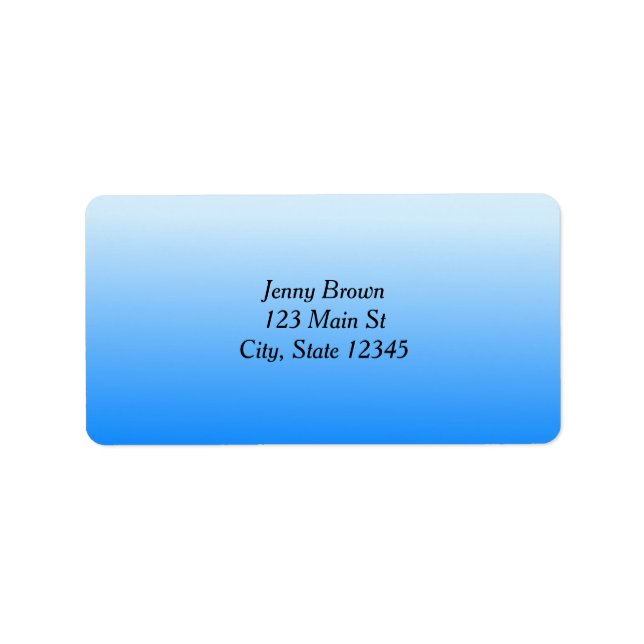 Blue Gradient Colors Label (Front)