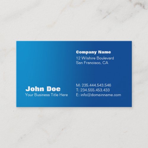 Blue Gradient Custom Business Card Template