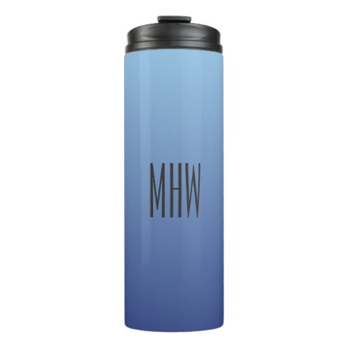 Blue Gradient custom monogram tumbler