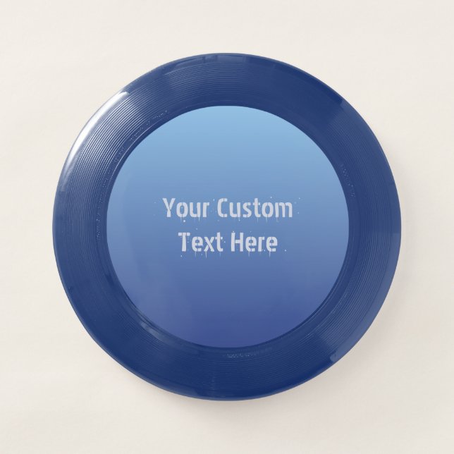 Blue Gradient custom text frisbee (Front)