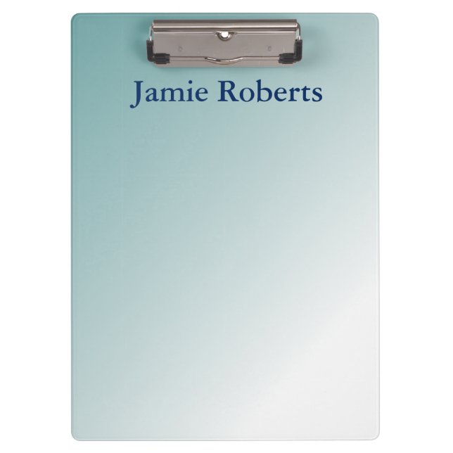 Blue Gradient Design Clipboard (Front)