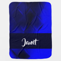 Blue gradient diamond pattern baby blanket