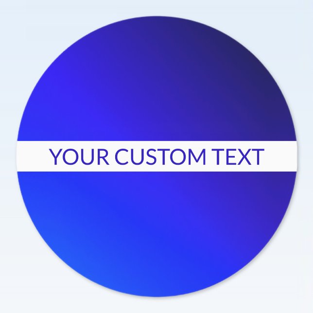 Blue Gradient & Editable Text on White Stripe Labels (Creator Uploaded)