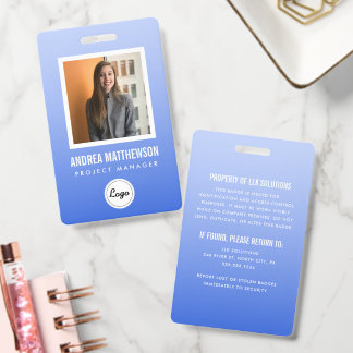 Blue Gradient Employee Badge
