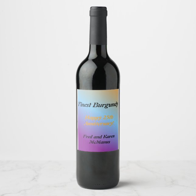 Blue Gradient Food and Beverage Label Set (Front)