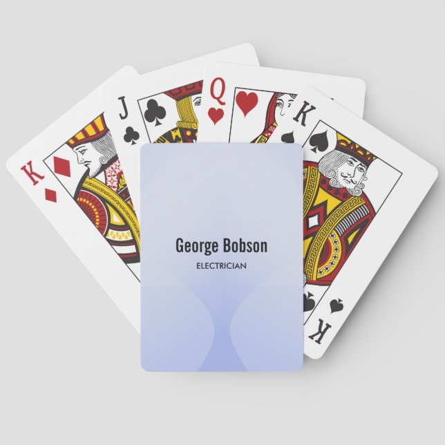 Blue gradient geometric poker cards (Back)