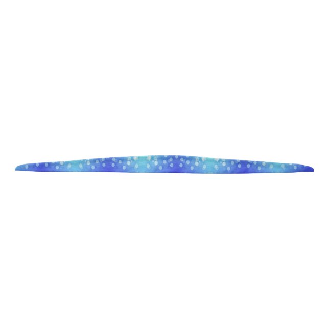 Blue gradient headband with white polka dots (Front)