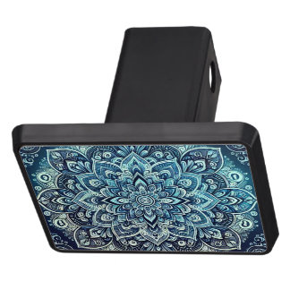 Blue Gradient Mandala Design Hitch Cover