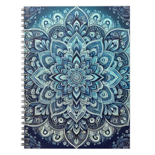 Blue Gradient Mandala Design Notebook