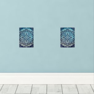 Blue Gradient Mandala Design Wall Art Sets