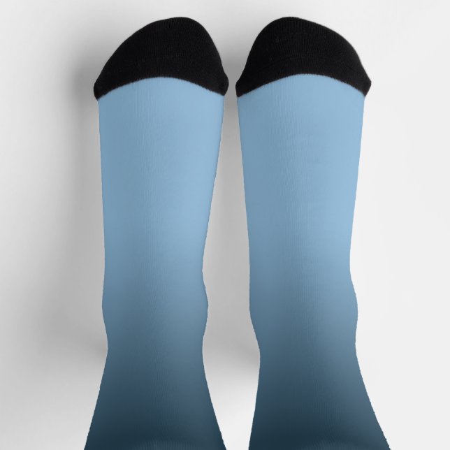 Blue Gradient Ombré Crew Socks (Top)