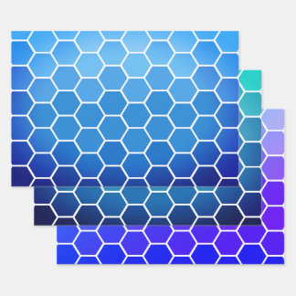 Blue Gradient Pattern  Wrapping Paper Sheets