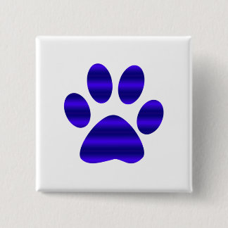 Blue Gradient Paw Print Button