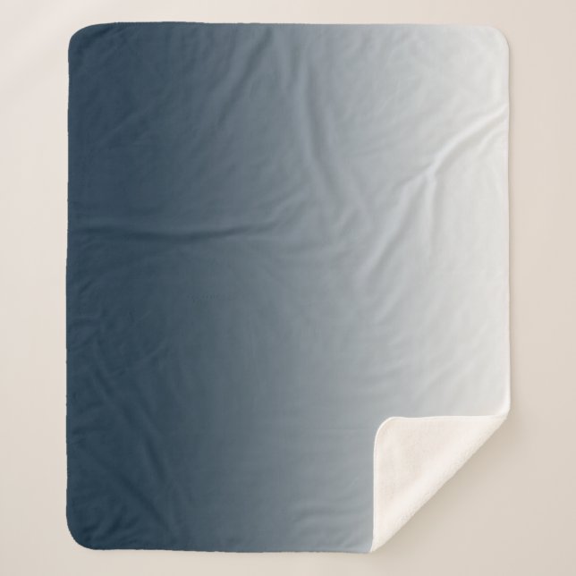 Blue gradient sherpa blanket (Front)