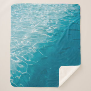 Blue gradient sherpa blanket
