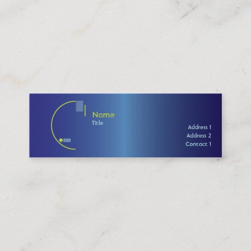 Blue Gradient - Skinny Business Card Template
