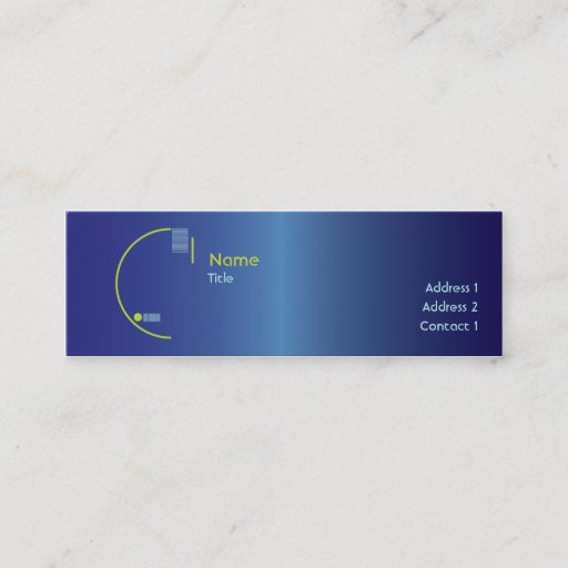 Customizable Blue Gradient - Skinny Business Card Template