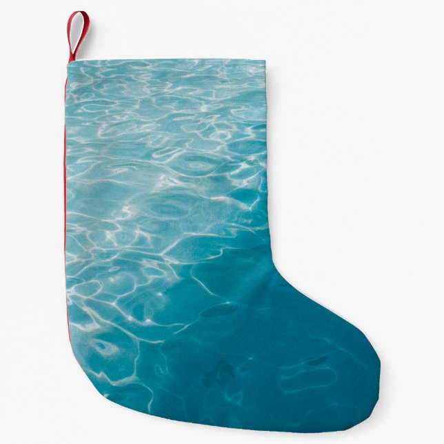 Blue gradient small christmas stocking (Front)